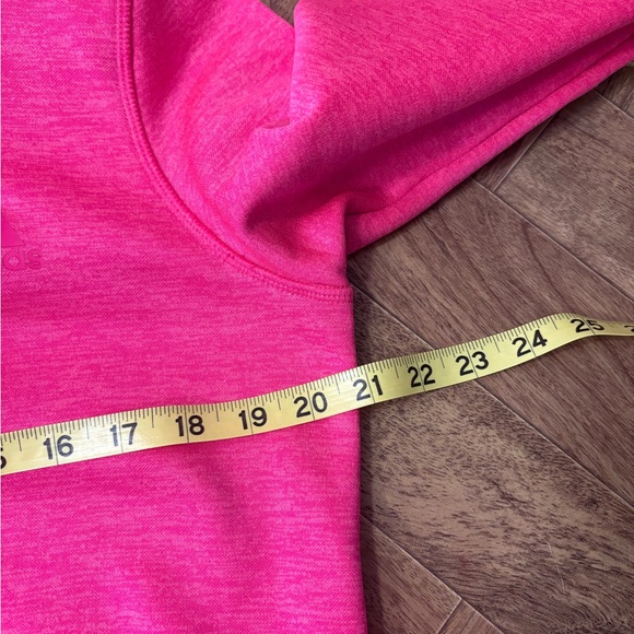 Adidas Pink Hoodie Sweatshirt Climawarm EUC Womens Medium - Picture 6 of 7